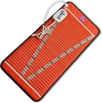 MediCrystal Infrared Heating Bio Stimulation Mat - Compact 48"L x 22"W - Natural Amethyst & Tourmaline Crystals - Adjustable Temperature 86-158F 30-70C - Negative Ions - FDA Reg Manufacturer