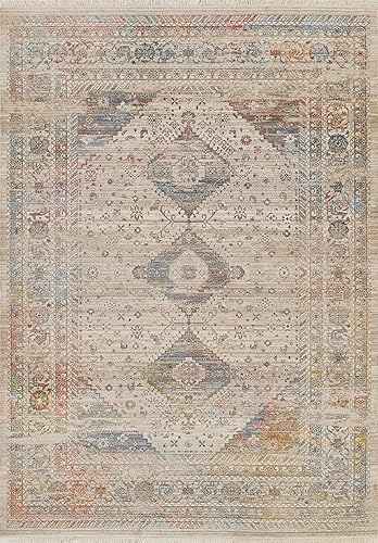 Momeni Izmir - Alfombra tradicional de poliéster para interiores, multicolor, 2 pies x 3 pies