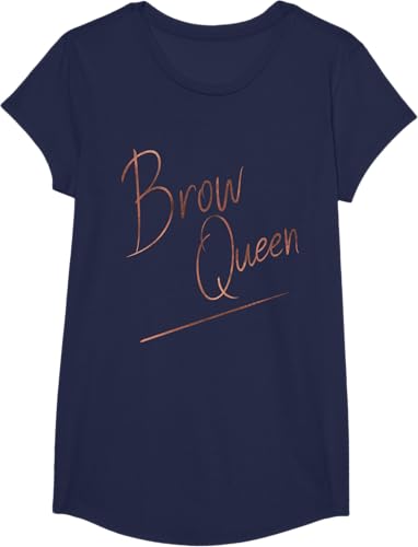 Miniatura 22 de Brow Queen Ombre - Camiseta de escritura a mano, regalo para artista de maquillaje, Negro, S Negro,Azul Marino,Blanco,Plateado,Marrón,Limón,Jaspeado