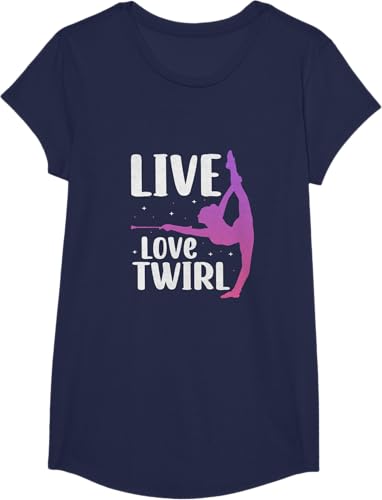 Miniatura 56 de Twirl Baton Twirling Twirler Majorettes T-Shirt Black,Navy Blue,Asphalt Grey,Baby Blue,Cranberry Red,Red,Kelly Green,Brown,Olive Green,Dark Heather