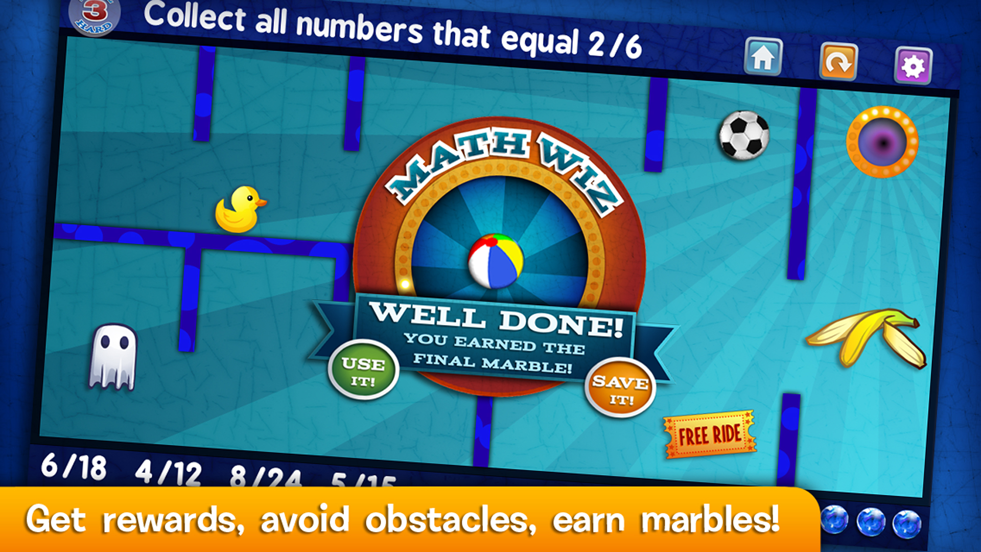 Marble Math App on the Amazon Appstore