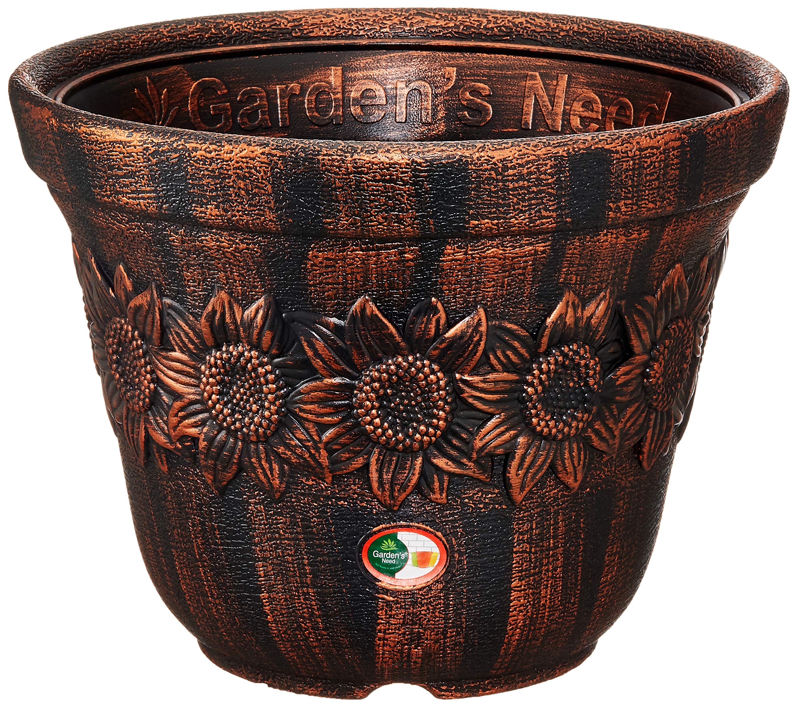 Gardens Need 100% Virgin Plastic Sunny -12" Pot | Set of 3 Planter, (31cm x 31cm x 24cm, Antique) (B083MMKH95) Amazon Price History, Amazon Price Tracker