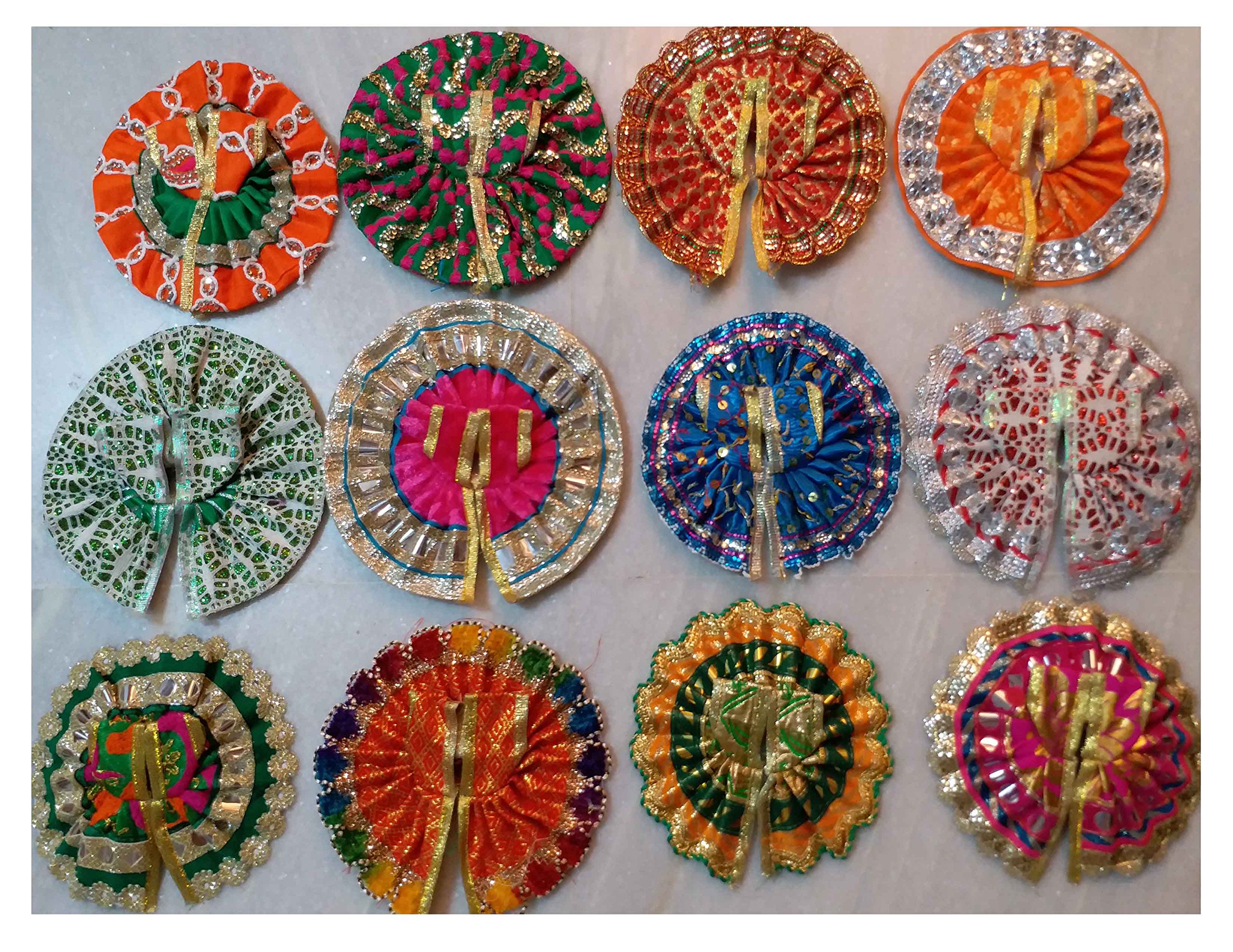 VARNI CREATION Silk God Poshak (Multicolour, 6 inch) 1