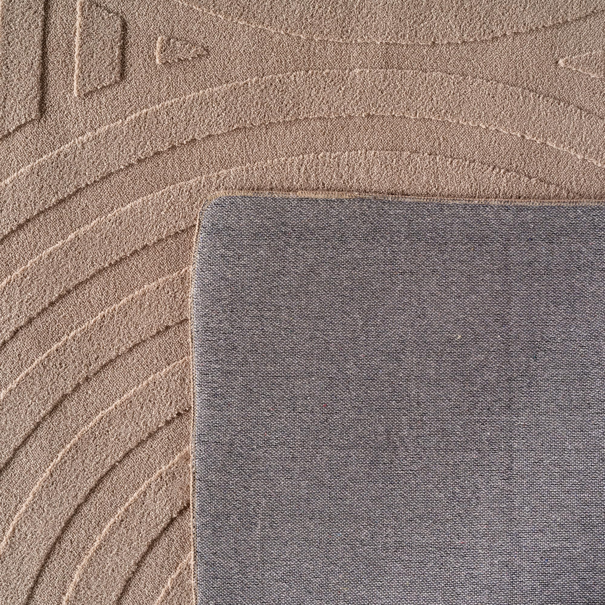 Carpetsale24 Boho Teppich 200 x 290 cm Beige, Weicher Skandinavischer Kurzflor mit 3D-Effekt, Waschbar & Pflegeleicht, Großer Teppich für Wohnzimmer, Esszimmer oder offene Räume
