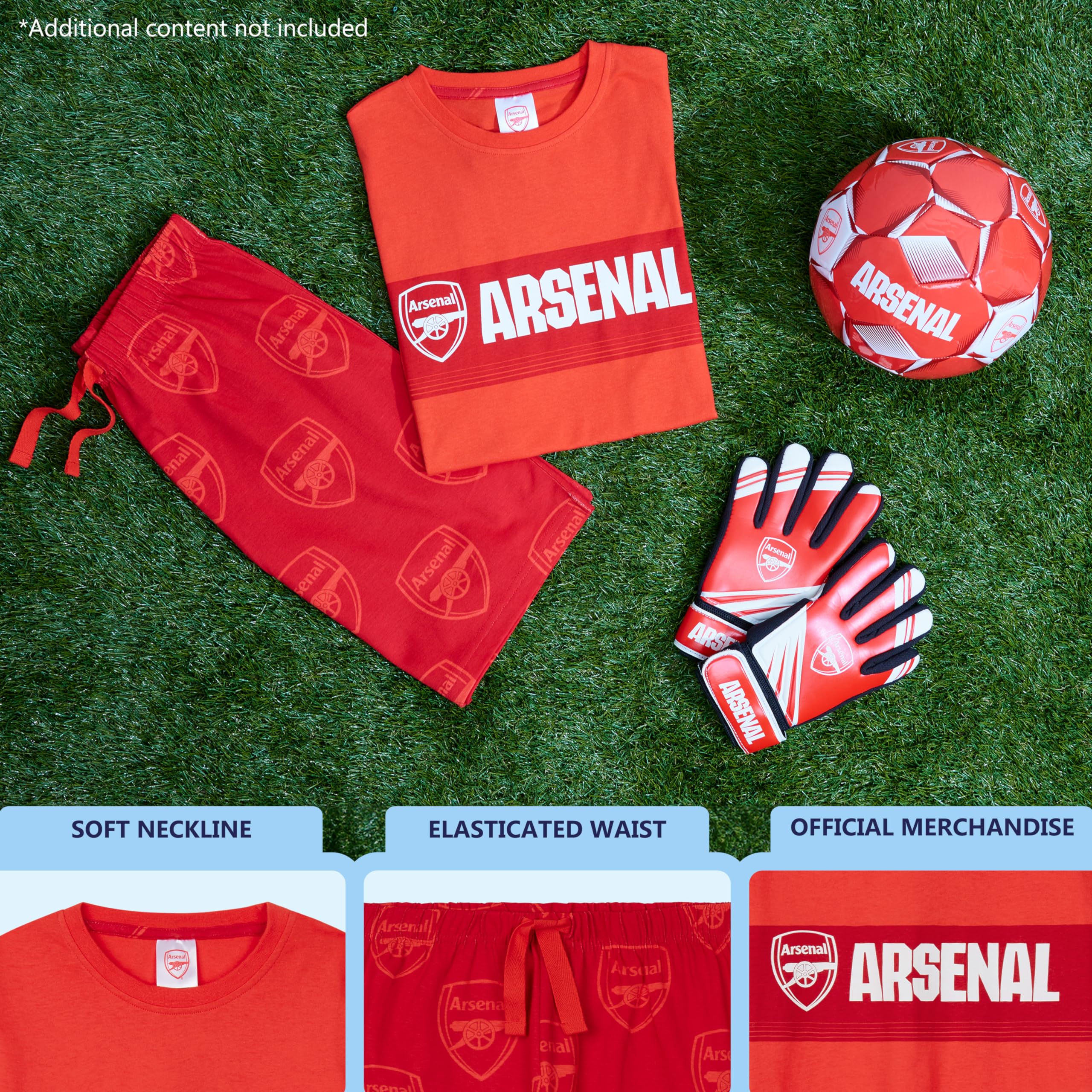 Arsenal F.C. Arsenal Gifts - Pigiama corto da bambino, in morbido cotone