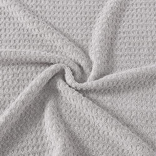 Miniatura 8 de Tommy Bahama - Juego de toallas de baño, decoración de baño de algodón altamente absorbente, baja pelusa y resistente a la decoloración (gris del