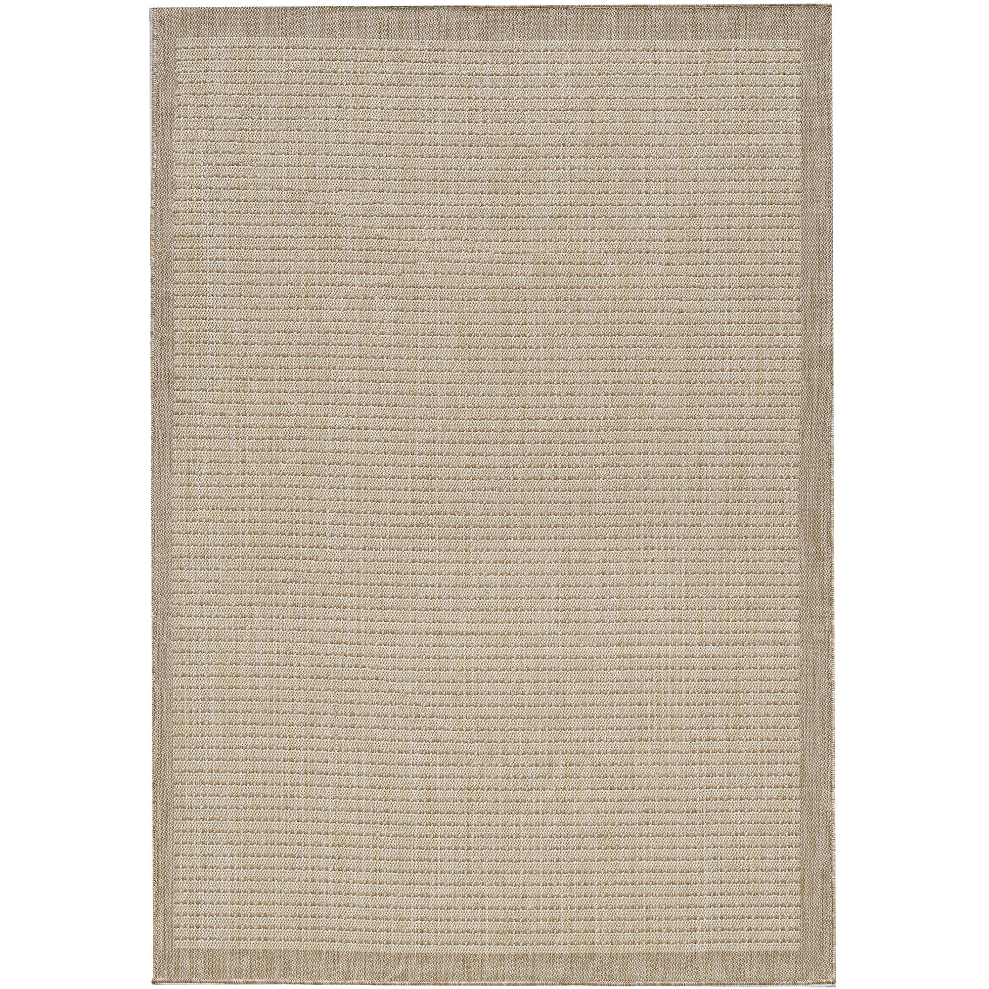 SIMPEX Alfombra Interior Exterior 80x250 cm pasillera Beige Lavable Impermeable Tejido Plano para Pasillo Cocina balcón terraza jardín y Entrada