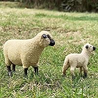 Vista 7 de Gemini&Genius Juguetes de cordero figuras de animales de granja, juego de juguetes de Shaun The Sheep. Ideal para suministros de fiesta de niños