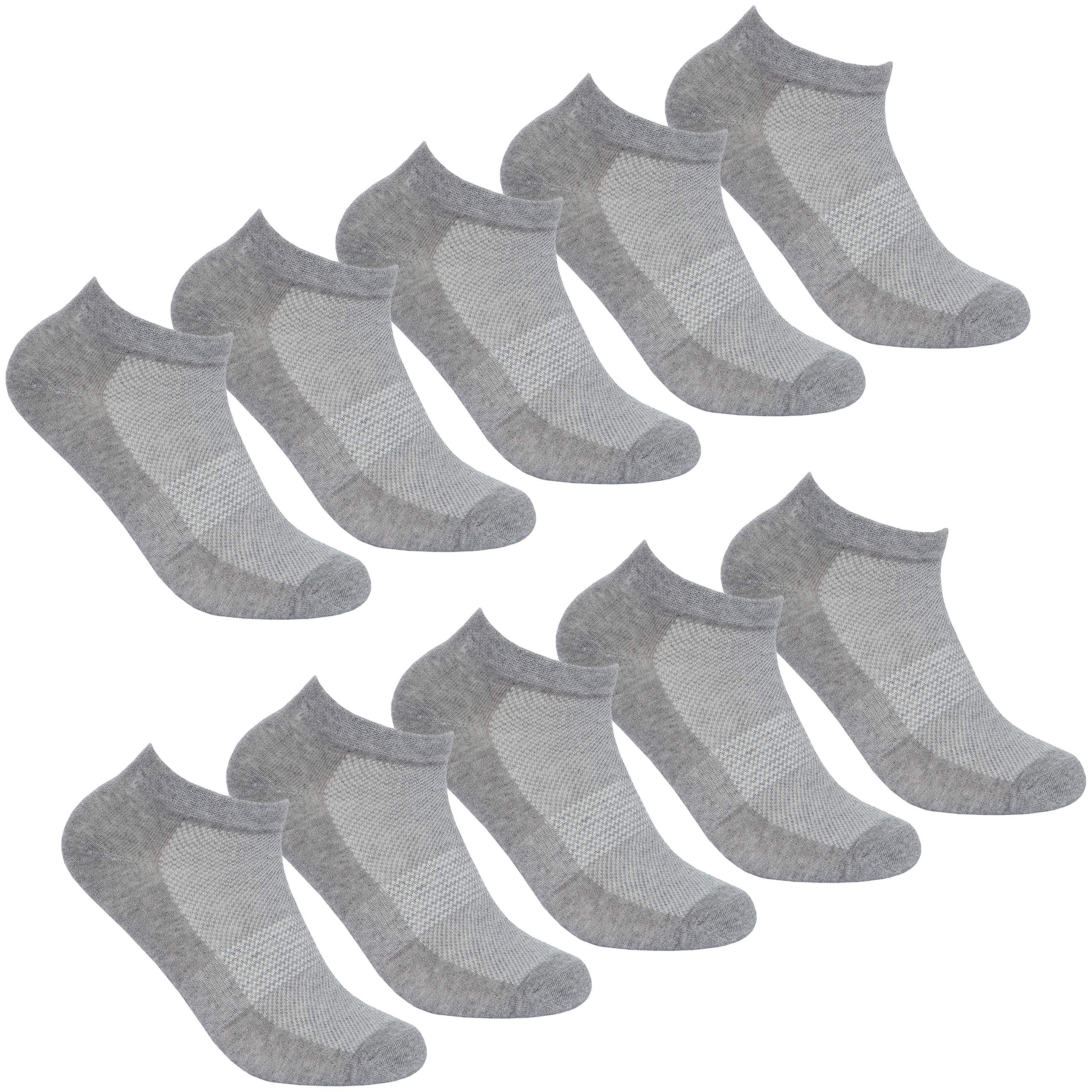 RedTag Active Ladies Ten Pair Multipack of Trainer Socks With Arch Support 10 Black and Assorted 4-8