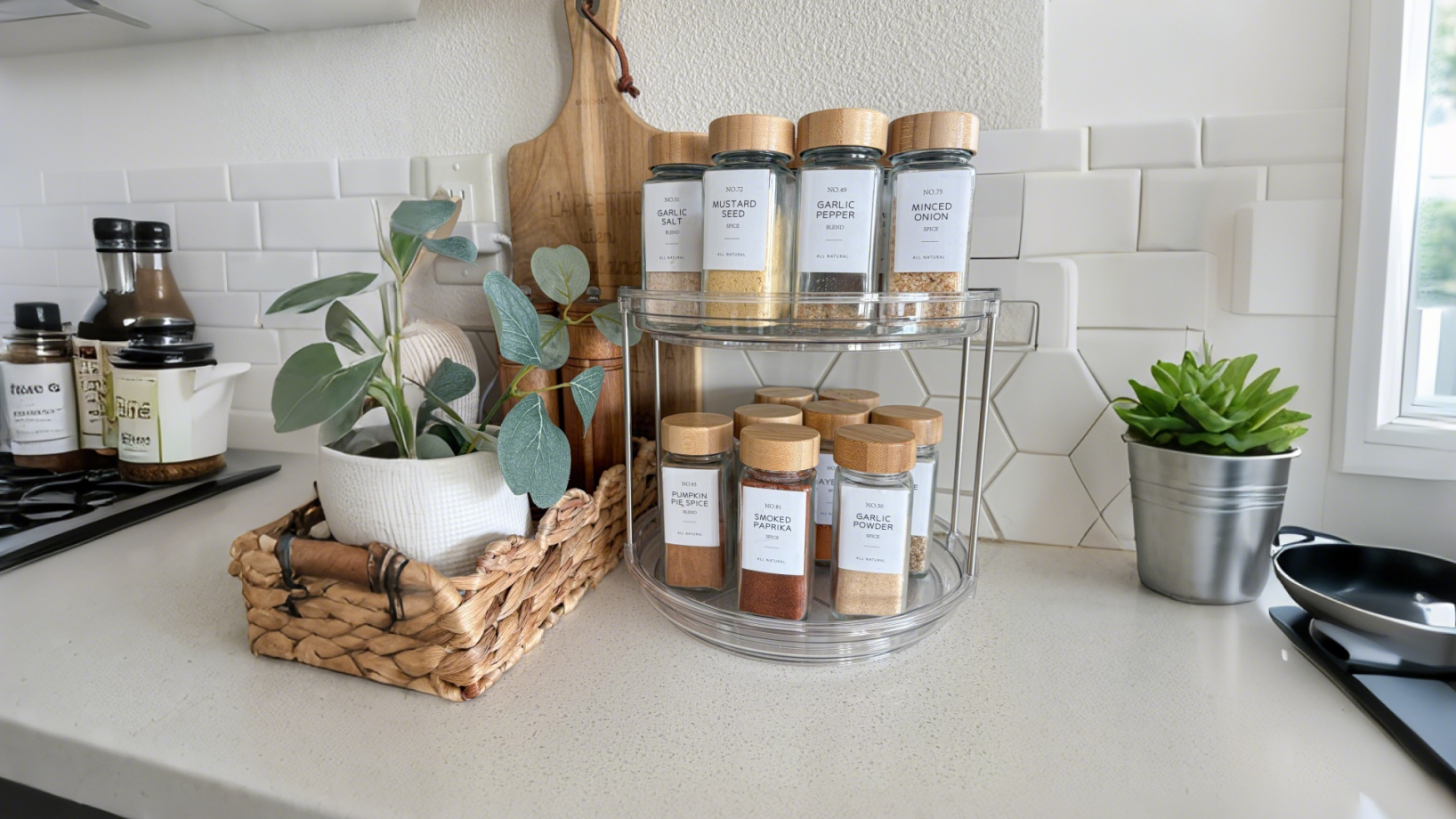 Amazon.com - LAMU 2 Tier Lazy Susan Turntable Organizer 9.25