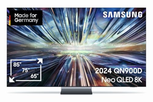 Samsung Neo QLED 8K QN900D Fernseher 65 Zoll, Samsung TV mit Neo Quantum HDR 8K Pro, Neural Quantum 8K AI Gen3 Prozessor, 8K AI Upscaling, Smart TV, KI TV, GQ65QN900DTXZG, Deutsches Modell [2024]