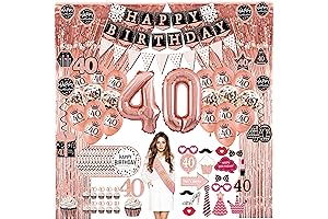 40th Birthday Decorations for Women with Rose Gold Party Supplies