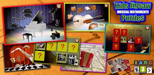 Crianças Musical quebra-cabeças - forma educacional e jogo de correspondência para crianças jovens a