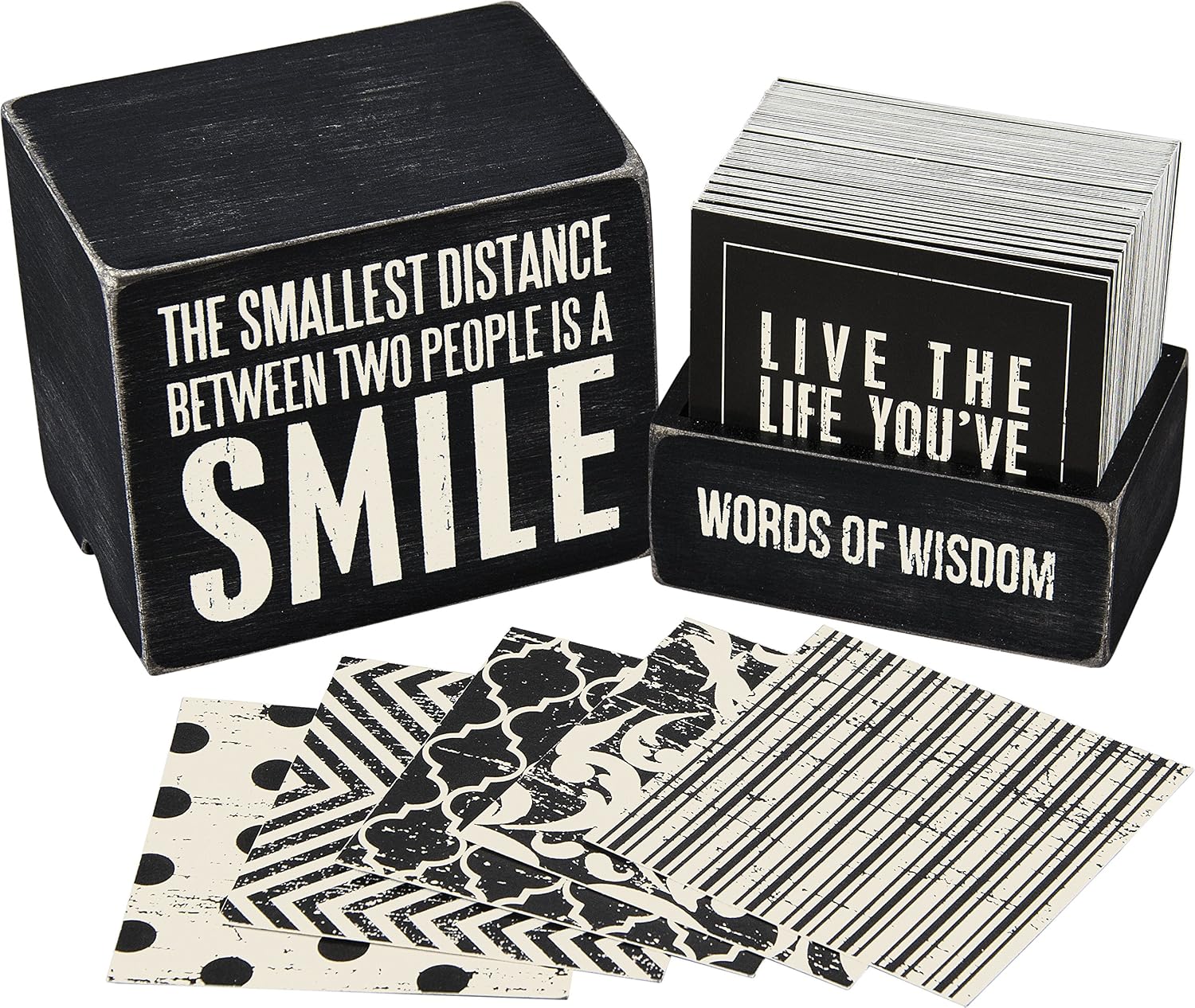 Primitives by Kathy Words of Wisdom Keepsake Wooden Box of Quotes, Inspirational