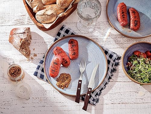 Miniatura 4 de Tramontina Juego de cubiertos con cuchillos para carne, cuchillo afilado de 24 piezas, tenedores, cucharaditas, cucharadas con asas de madera,