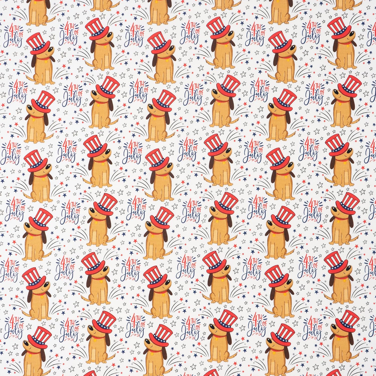 Singer, 100% Cotton, USA & Dogs 5Pc Bundle