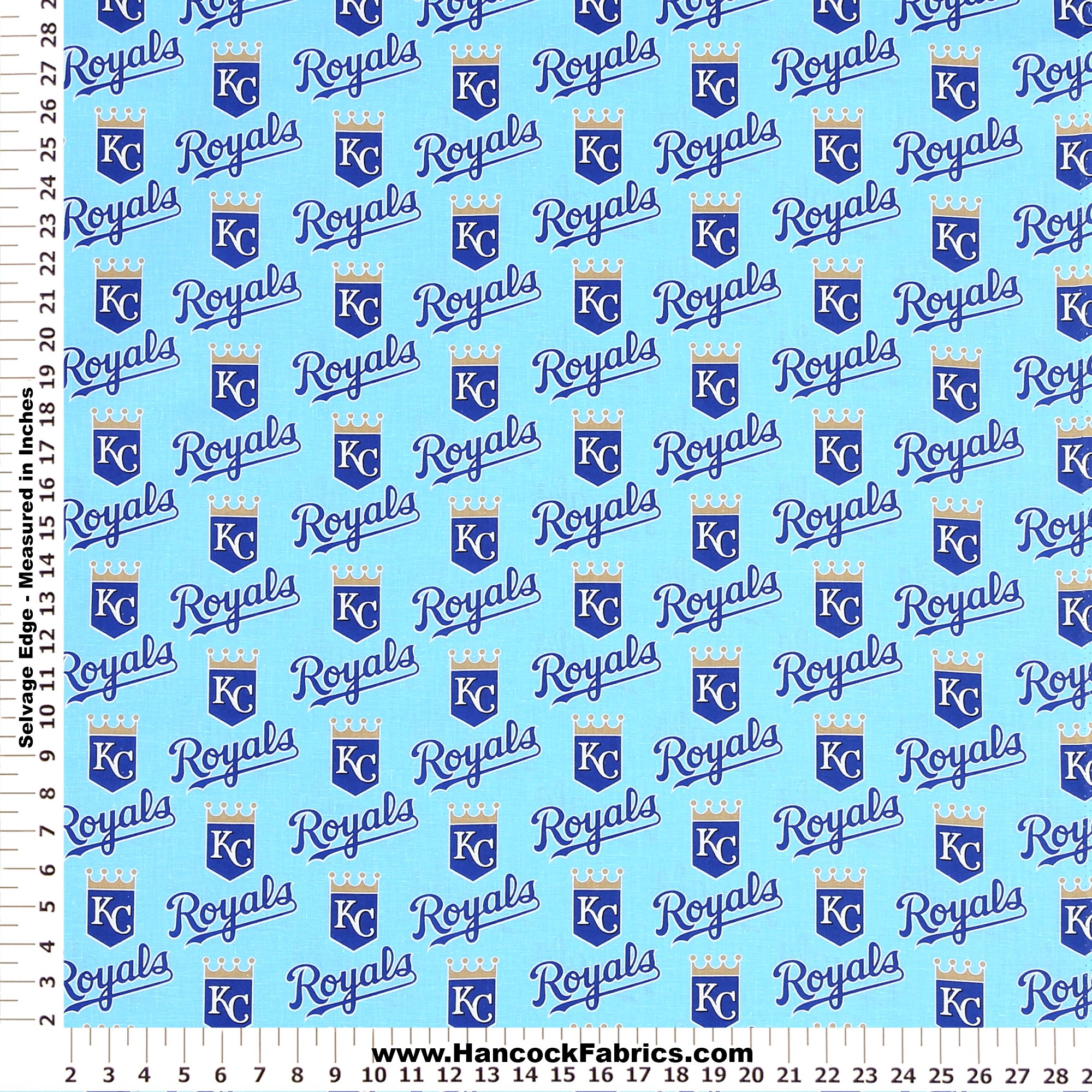 MLB Kansas City Royals Cotton Fabric - Sold By the Yard
