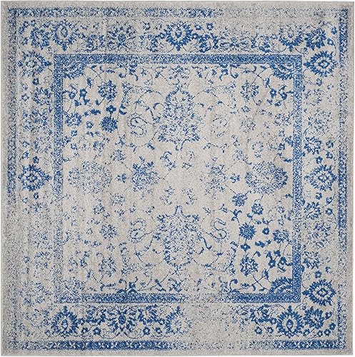 Miniatura 254 de Safavieh colección Adirondack - Alfombra de área, 9 x 12 pies, gris y azul, diseño oriental desgastado, no desprende pelusa, fácil cuidado, ideal