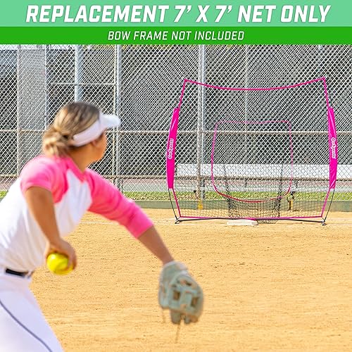 Miniatura 3 de GoSports Red de béisbol de repuesto de 7 x 7 pies, solo red, marco no incluido, elige tu color