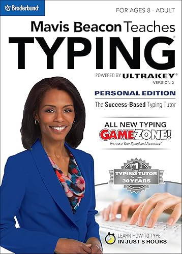 Mavis Beacon Teaches Typing Powered by UltraKey v2 for Windows PC- Personal Edition [Download]