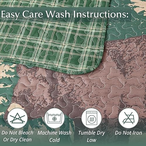 Miniatura 4 de Virah Bella Juego de ropa de cama de 3 piezas, tamaño matrimonialqueen, juego de edredón reversible rústico con fundas de almohada decorativas,