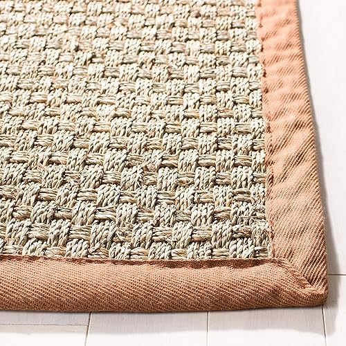 Miniatura 5 de Safavieh NF114A Natural Fiber Collection - Alfombra de fibras naturales de patrón trenzado, varios colores (5 x 8 pies), Fibras naturales, Natural