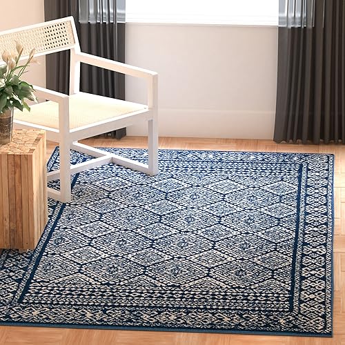 Miniatura 5 de Safavieh - Alfombra de la colección Tulum, modelo TUL264N, estilo marroquí, bohemio y desgastado, no suelta pelusa, para sala, dormitorio, comedor u