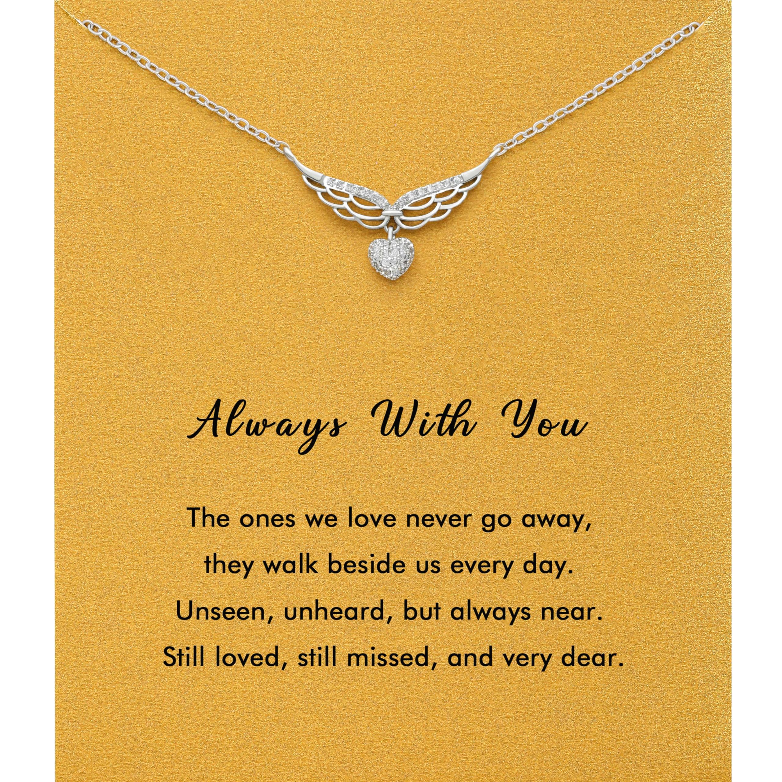 RZKING Silver Necklace for Women, Dainty Cat Candy Bow Moonstone Necklace, Gifts for Best Friend Sister Mom Daughter Teacher, Mothers Day Birthday