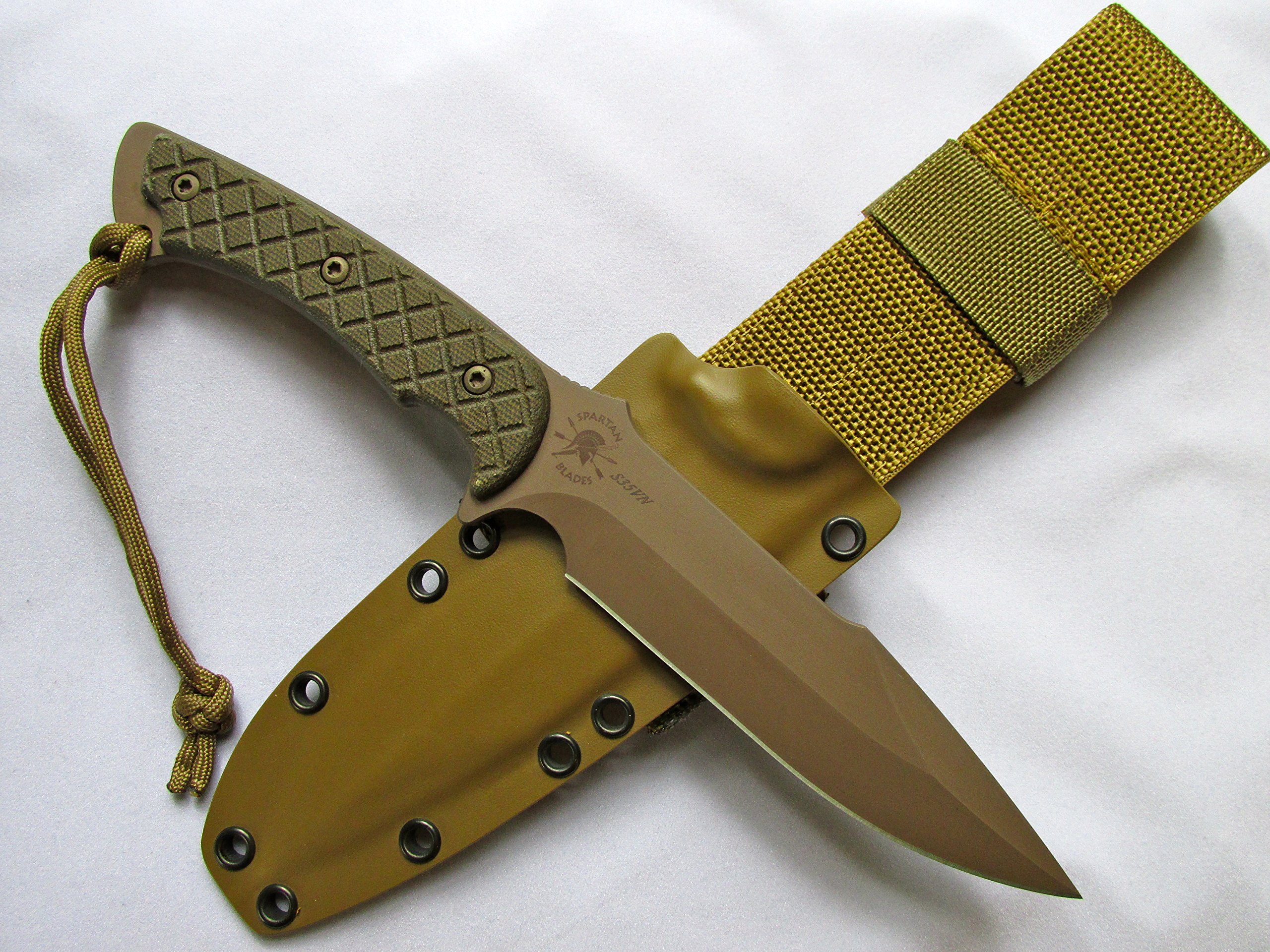 Spartan Blades Horkos Fixed Blade Fighting Utility Knife Kydex Sheath