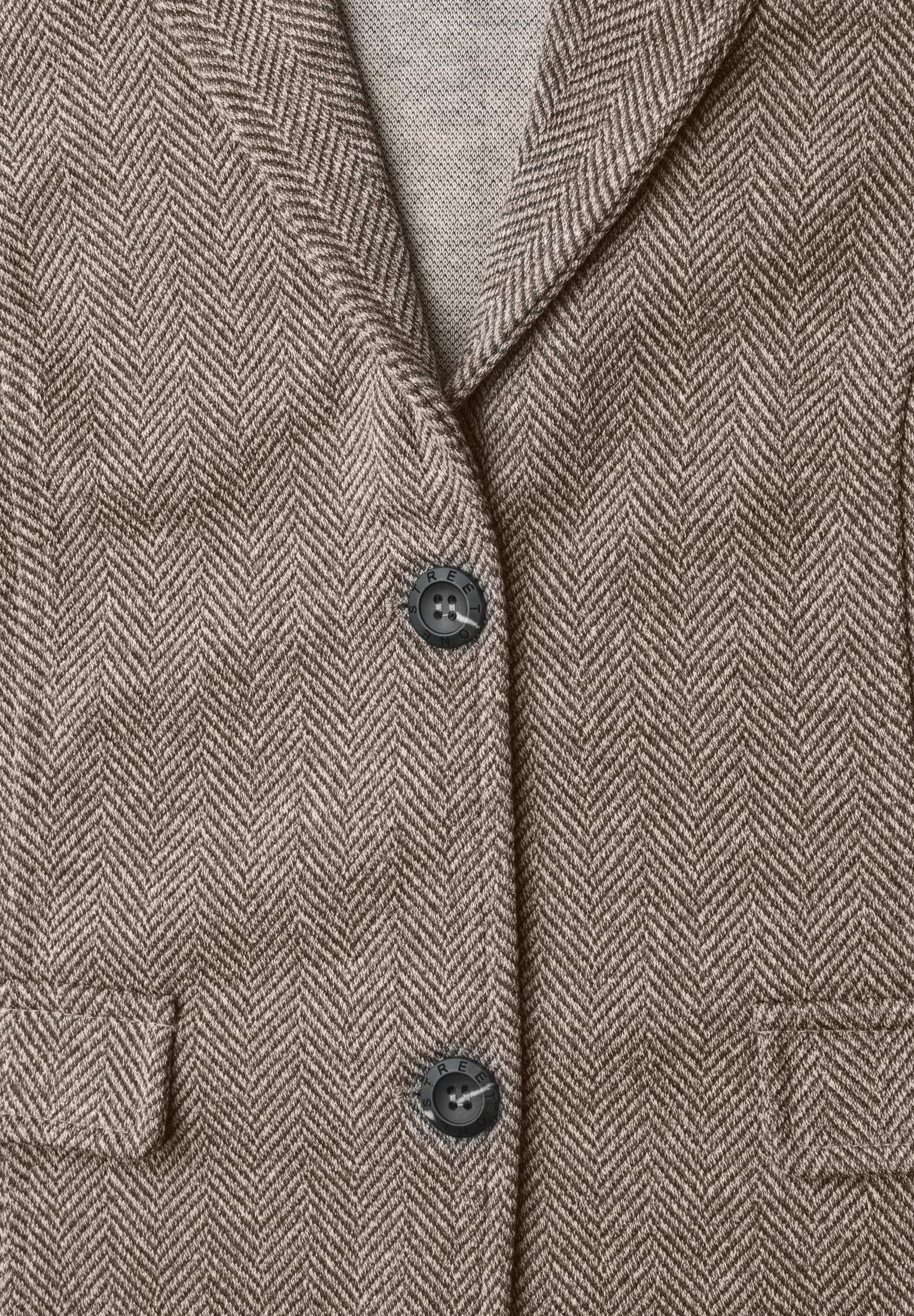 Street One Damen Basic Blazer mit Reverskragen und Dessin