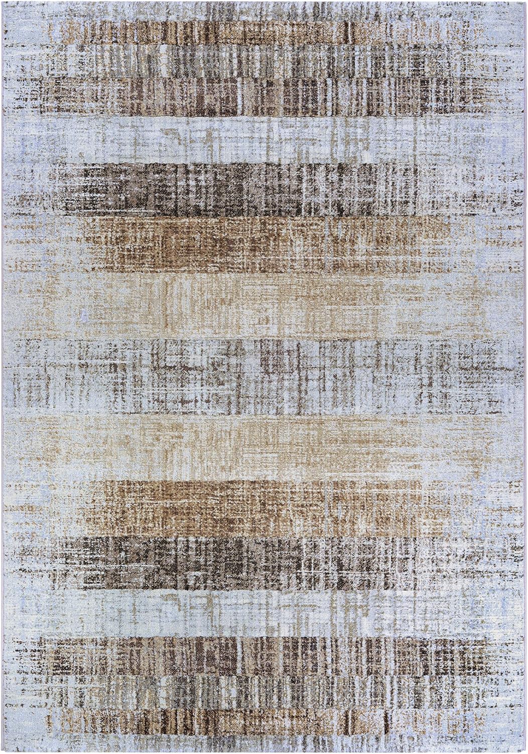 Couristan Easton Distress Plank Area rug, 6'6" x 9'6", BarkNatural Home & Kitchen