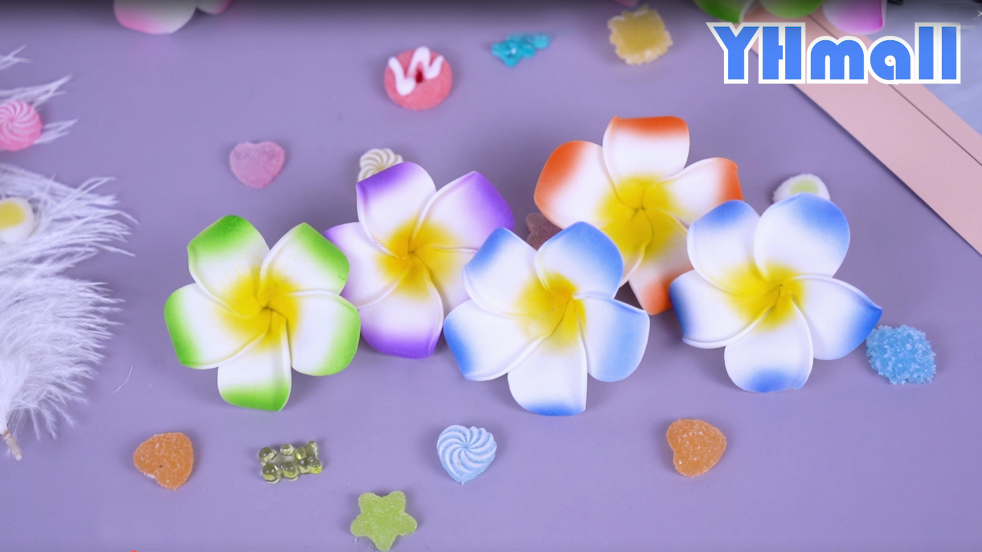 24Pcs Tropical Flower Hair Clips - Cute Plumeria Claw Clips for Beach & Luau Fun Amazon.com : 24 Pack Hawaiian Flower Hair Clips, Plumeria  main image 3