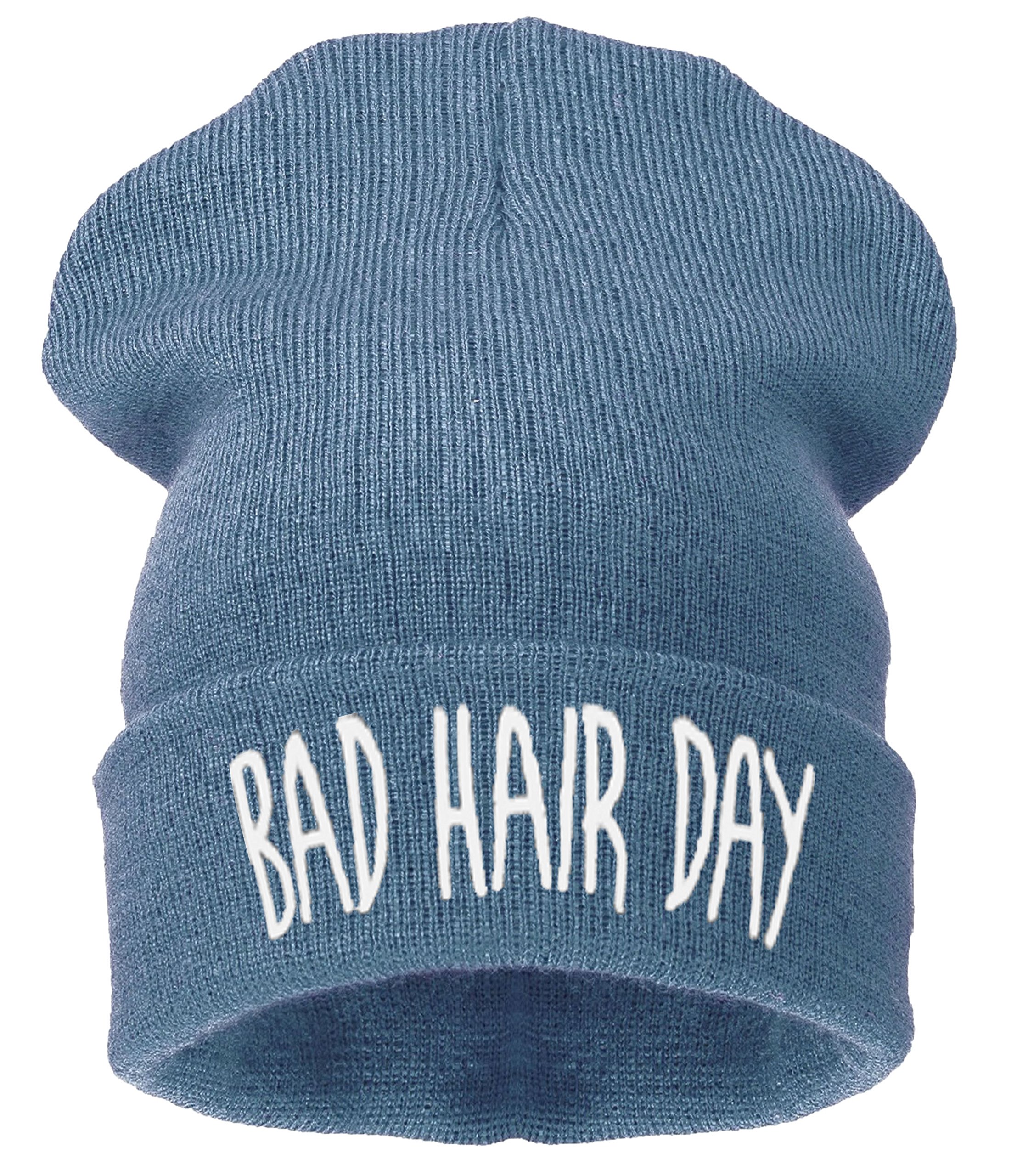 4sold Unisex Oversized Beanie Bad Hair Day Hat Men (Bad Hair Day Gray White)
