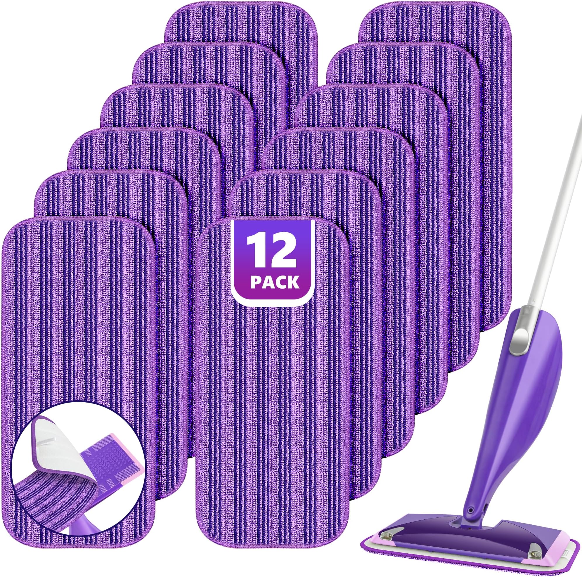 Reusable Mop Pads Compatible with Swiffer Wet Jet, Wet Jet