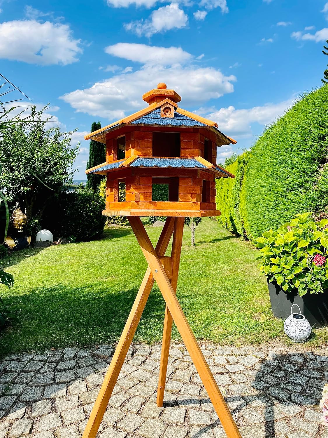 DARLUX Vogelvilla wetterfest von L bis XL Futterhaus Vogelhaus mit oder ...