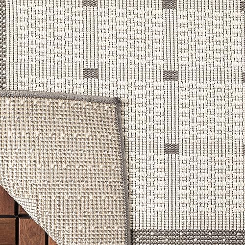 Miniatura 6 de SAFAVIEH Bermuda Collection - Alfombra decorativa de 2 x 4 pies, color gris y marfil, no desprende pelusa y de fácil cuidado, lavable a máquina,