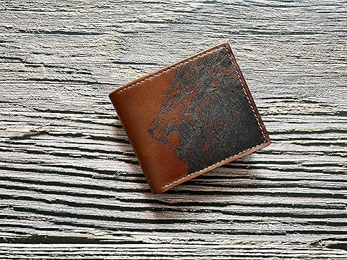 Miniatura 5 de Octopus leather wallet, animal design gift, ocean pattern gift for father, husband