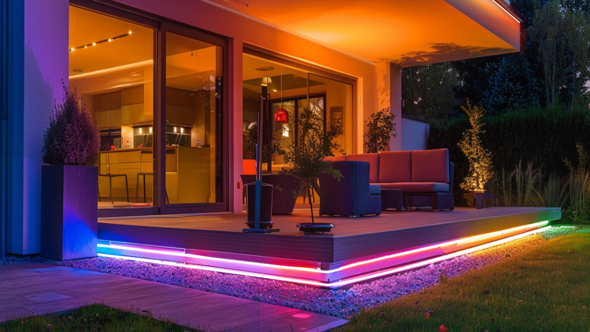 Image of LED Neon Lights, 50FT RGB Neon Rope Lights App Control,IR Remote,Music Sync,IP65 Waterproof,Flexible DIY Design for Bedroom,Living Room,Gaming Room,Party,Outdoor,Christmas Decor
