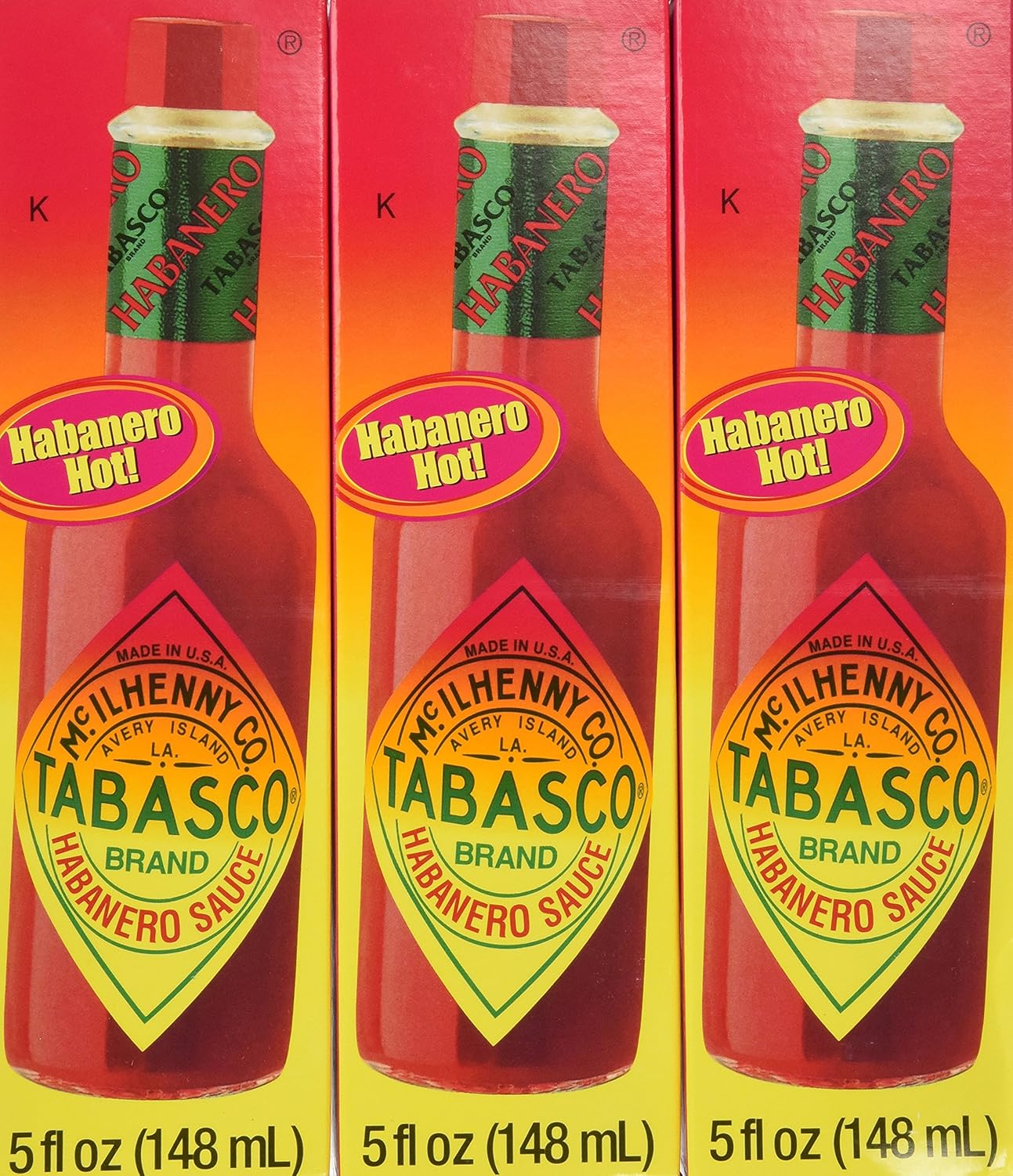 Tabasco Habanero Pepper Sauce, 5 Ounce (Pack of 12)