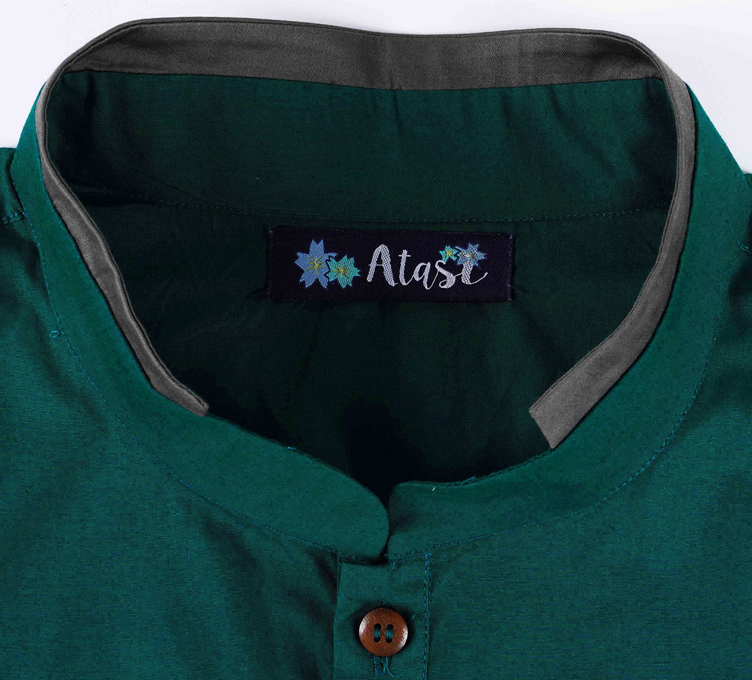 Atasi Herren Henley Welt Tasche Lange Kurta Feste Indische Ethnische Kleidung Für Männer