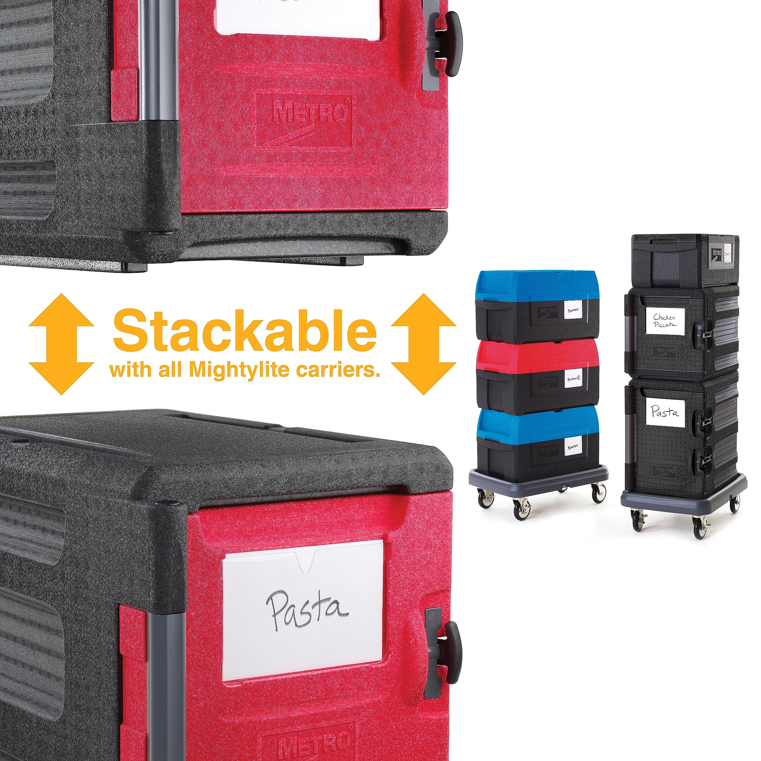 Mightylite ML400 - Contenitore termico per padelle, capacità 6 padelle, colore: Rosso