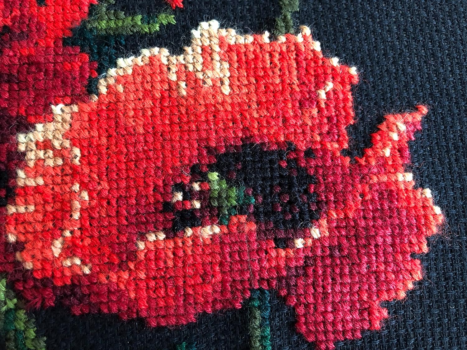 RIOLIS - Poppies 1057, Cross Stitch Kits 9,84" x19,69, Cross Stitch Kits for Adults, Counted Cross Stitch Kits, Embroidery Kit for Beginners & Advanced, Floral Crossstitching Kits