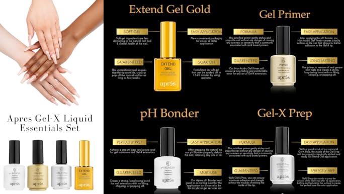 Amazon.com: APRÉS Apres Gel-X Liquid Essentials Set - Extend
