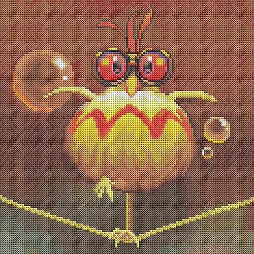 Miniatura 2 de DIAMOND ART CLUB Balancing ACT - Kit de pintura de diamantes para pájaros, lienzo de diamantes de animales, arte redondo de diamantes 5D para