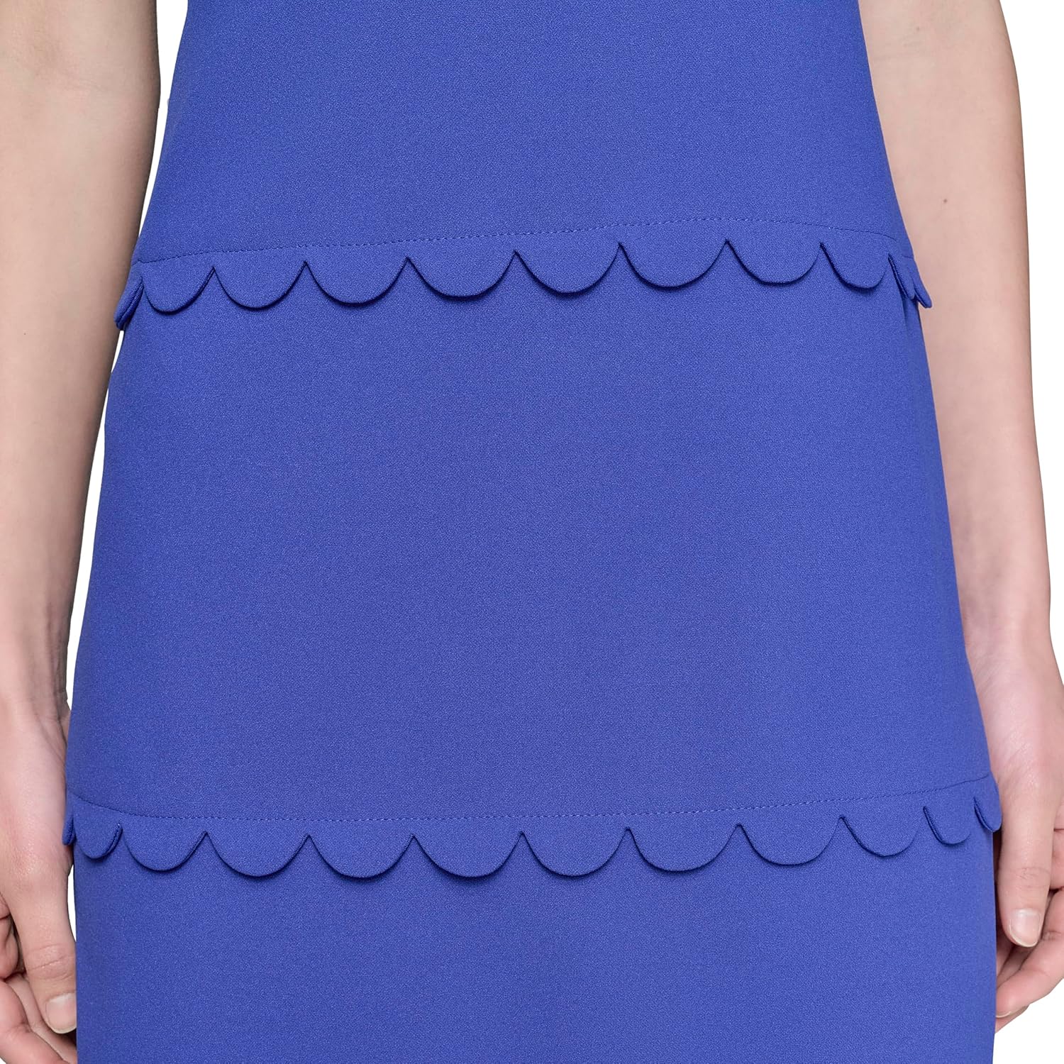 Karl Lagerfeld Women's Sleeveless Square Neck Scuba Crepe Mini Dress