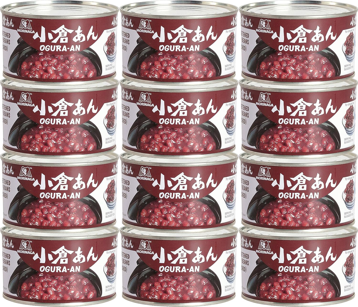 Morinaga Ogura An (Sweetened Red Beans) 15.16 Oz (12 pack)