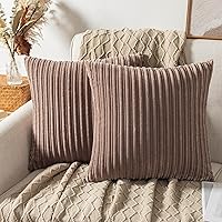 Vista 653 de UGASA - Juego de 2 fundas de almohada de terciopelo a rayas, funda decorativa para cojín con cremallera oculta para el hogar, sofá, dormitorio