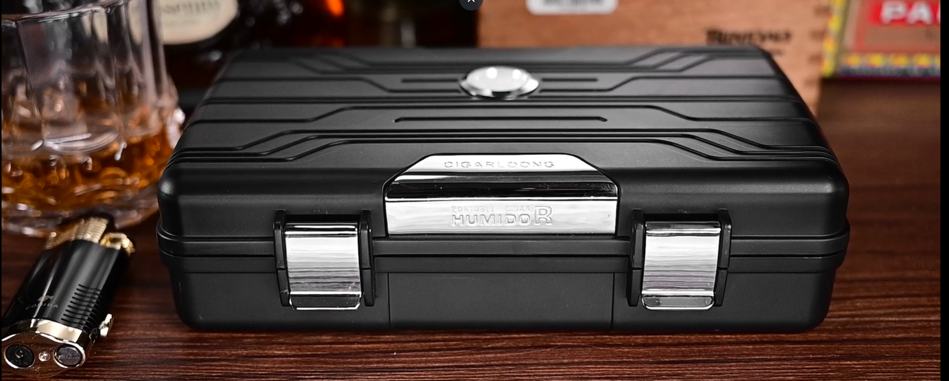 Amazon.com: CIGARLOONG Cigar Humidor Travel Cigar Case Double
