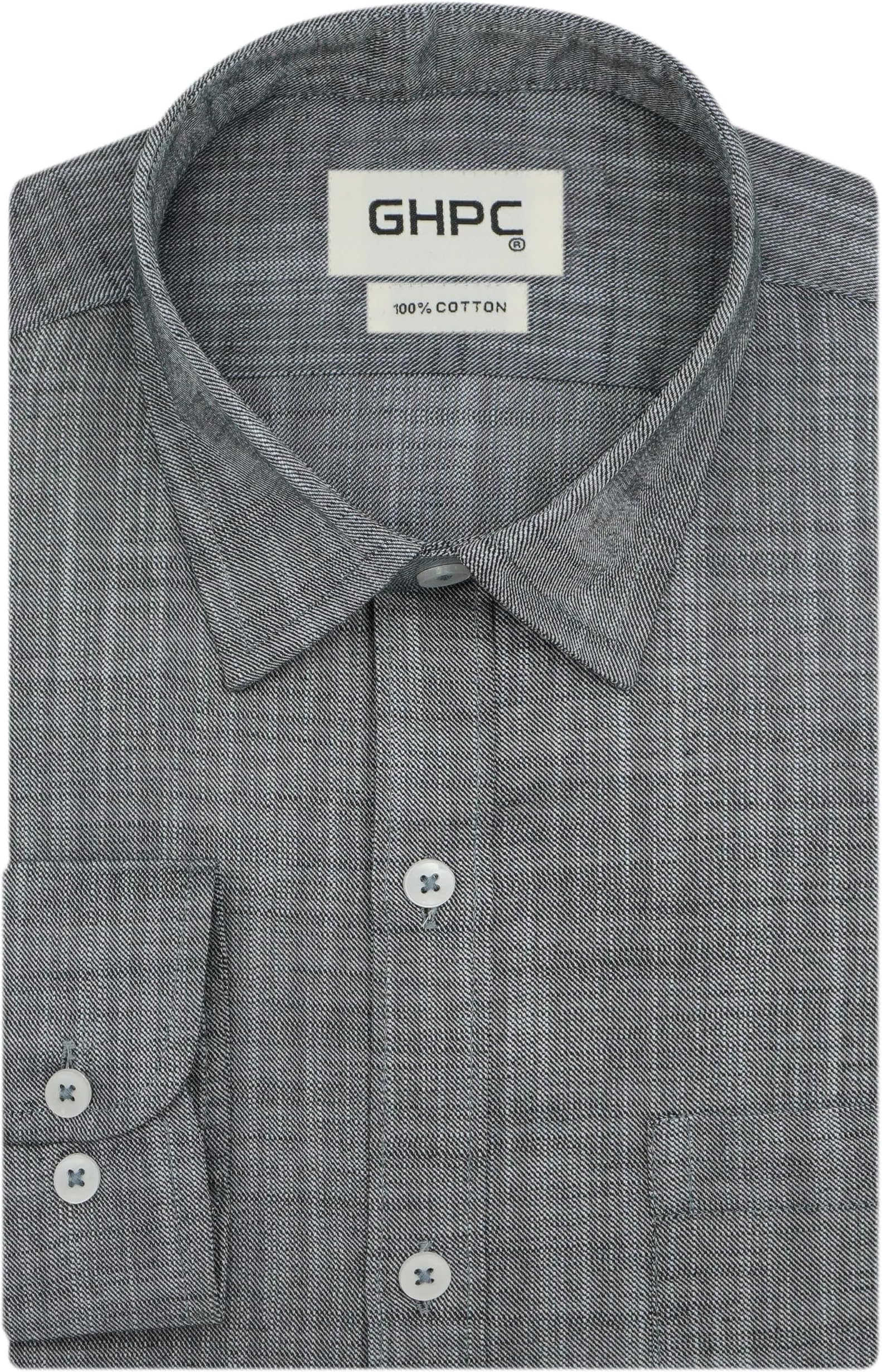 100% Cotton Plain Solid Full Sleeves Regular Fit Formal Shirt for Men