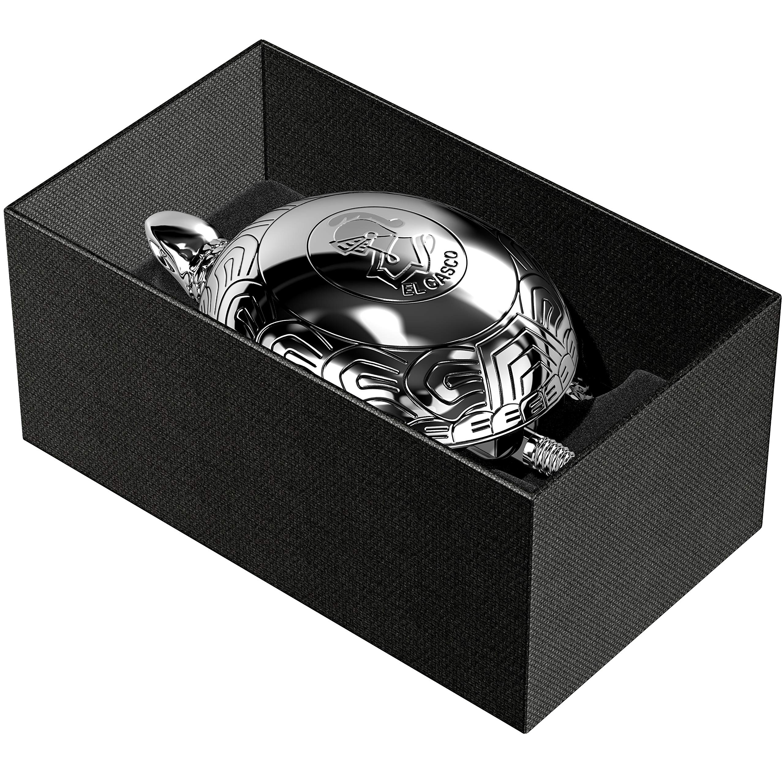 EL CASCO Campanello da tavolo a forma di Tartaruga M-700 CT, Cromato, Fermacarte da scrivania